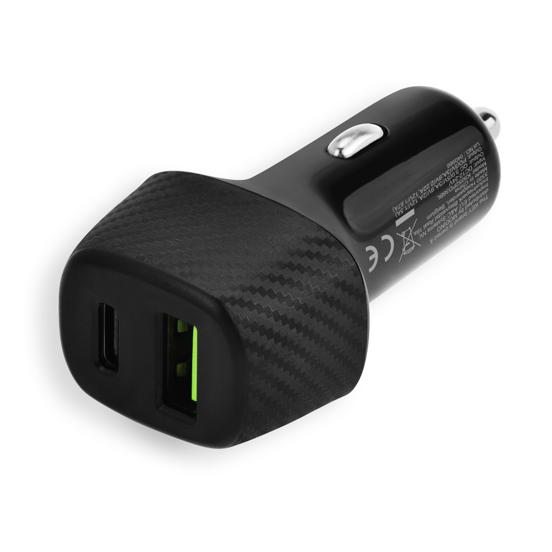 KEY Power Car Duo USB-A/C 38W Black